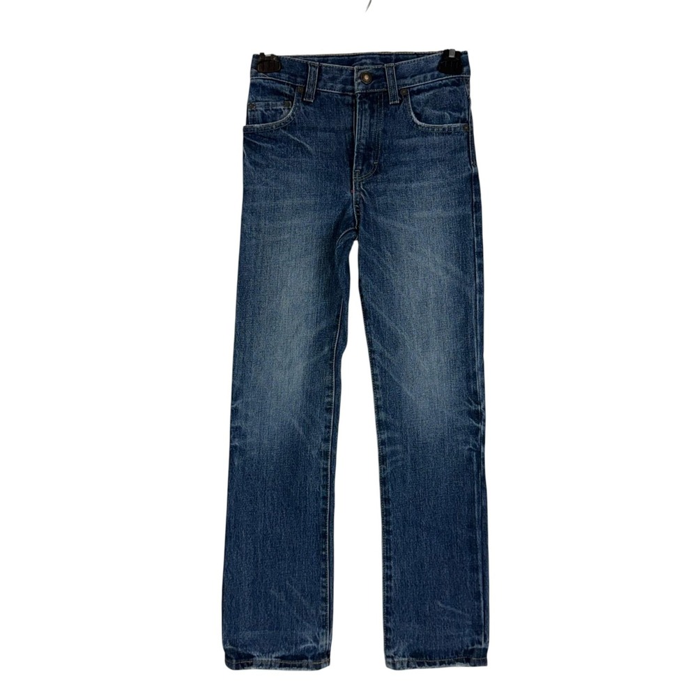 Lee Jeans Kids 12 Slim Blue Dark Wash Straight 100% Cotton Denim Casual School